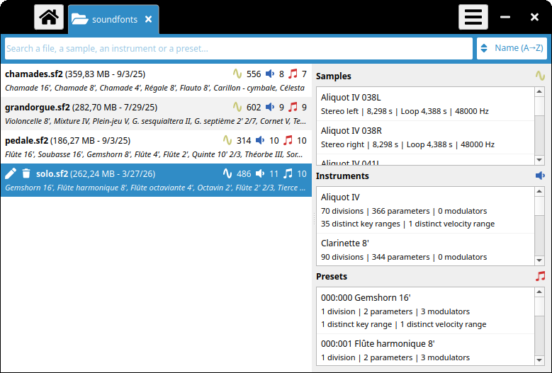 Soundfont explorer