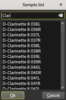 filtre des éléments